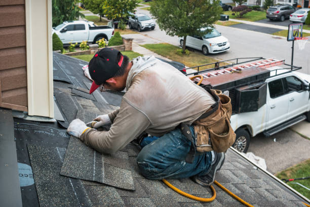 Professional Emergency Roof Repair technician working in Wasco, IL